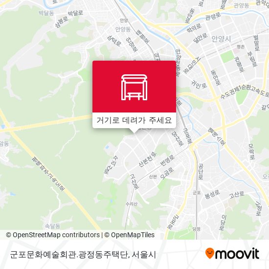 군포문화예술회관.광정동주택단 지도