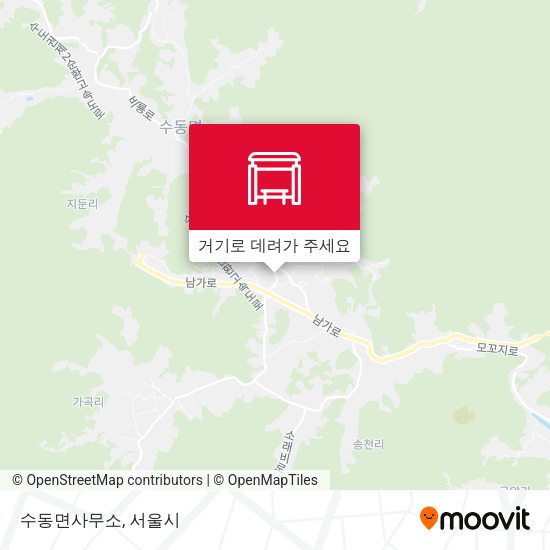 수동면사무소 지도