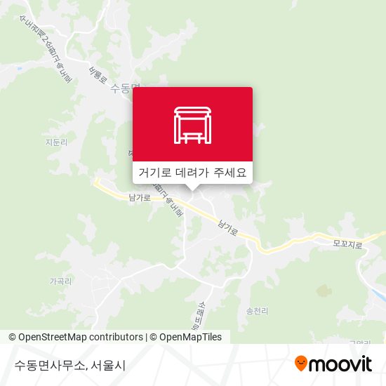 수동면사무소 지도