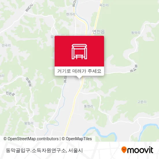 동막골입구.소득자원연구소 지도