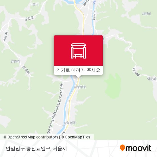 안말입구.승전교입구 지도