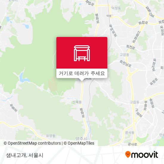 샘내고개 지도