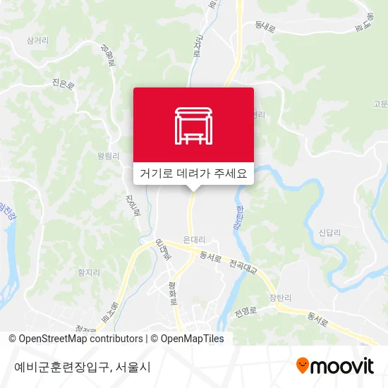 예비군훈련장입구 지도
