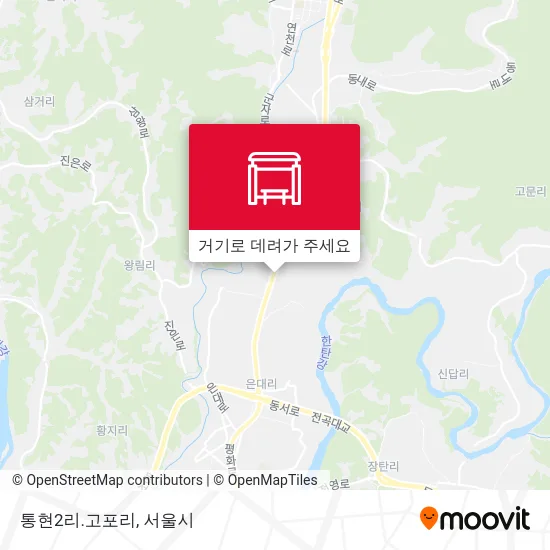통현2리.고포리 지도