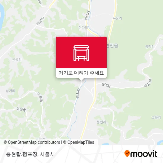 충현탑.펌프장 지도