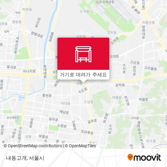 내동고개 지도