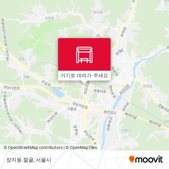 장지동.절골 지도