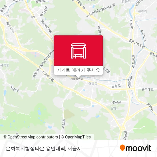 문화복지행정타운.용인대역 지도