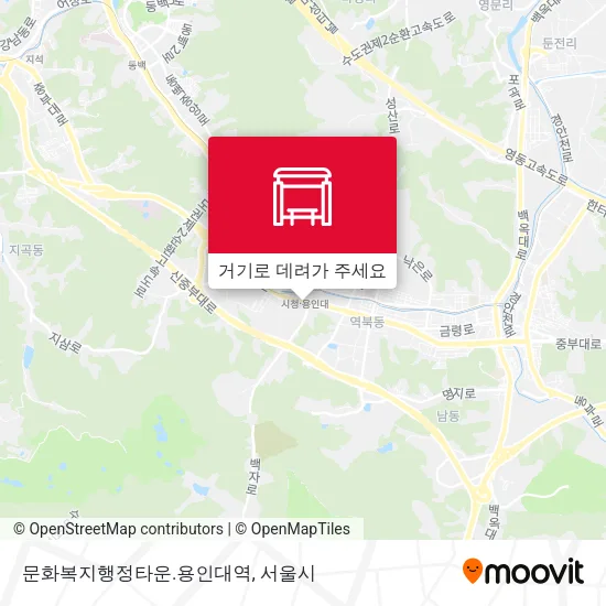 문화복지행정타운.용인대역 지도