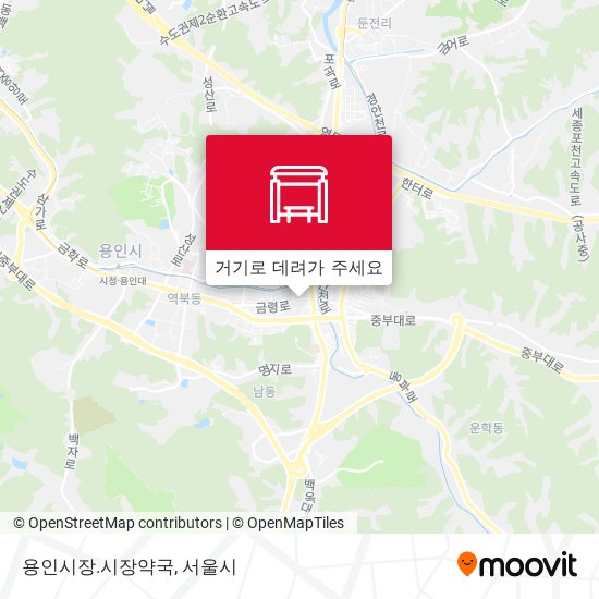 용인시장.시장약국 지도