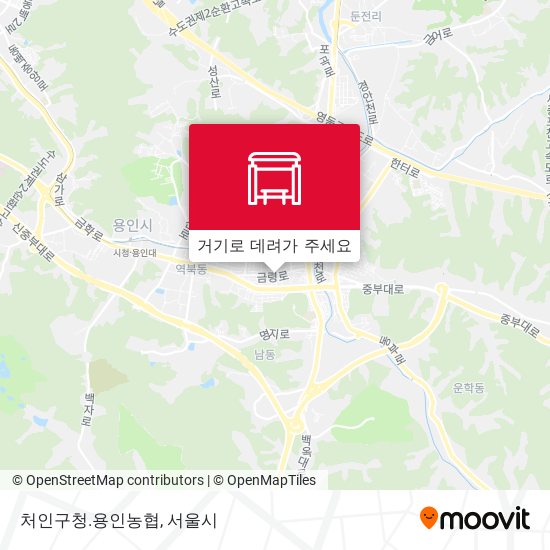처인구청.용인농협 지도