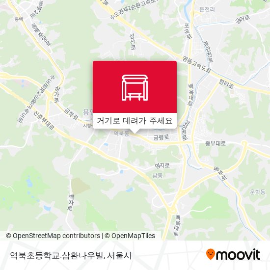 역북초등학교.삼환나우빌 지도