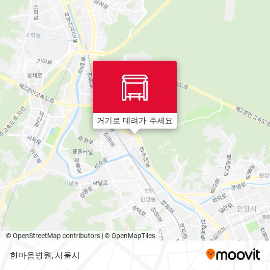 한마음병원 지도