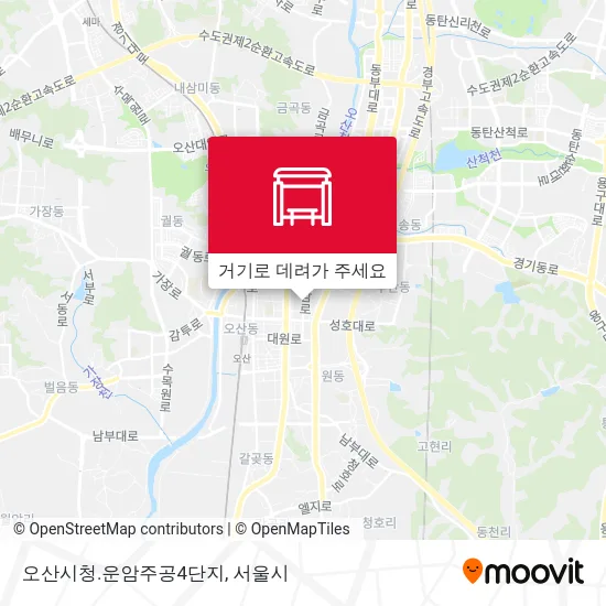 오산시청.운암주공4단지 지도