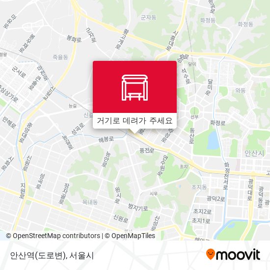 안산역(도로변) 지도