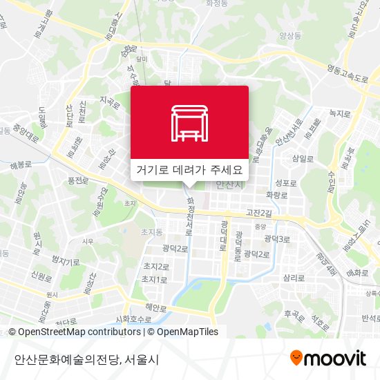 안산문화예술의전당 지도