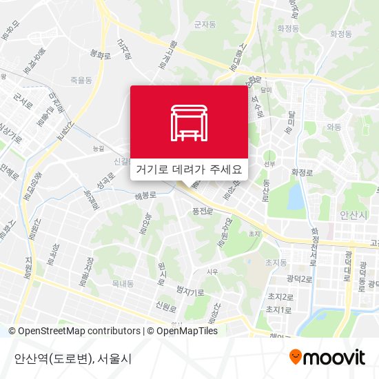안산역(도로변) 지도