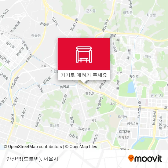 안산역(도로변) 지도