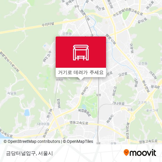 금당터널입구 지도