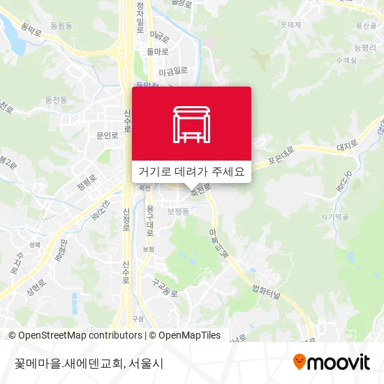 꽃메마을.새에덴교회 지도