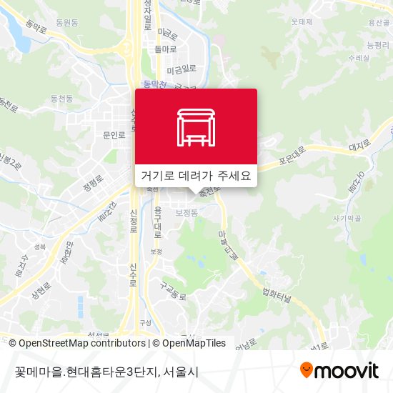 꽃메마을.현대홈타운3단지 지도
