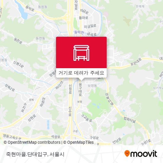 죽현마을.단대입구 지도