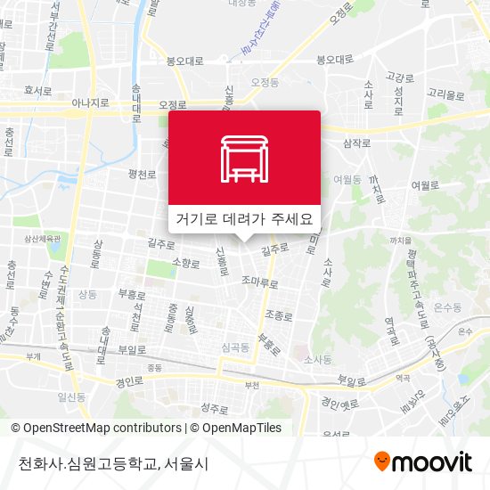 천화사.심원고등학교 지도