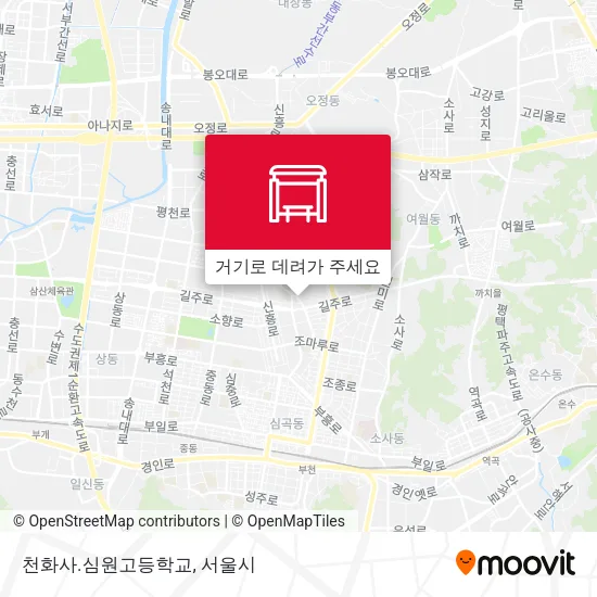 천화사.심원고등학교 지도