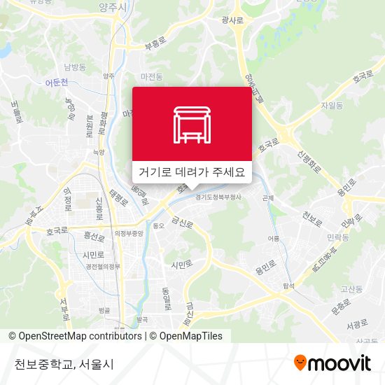 천보중학교 지도