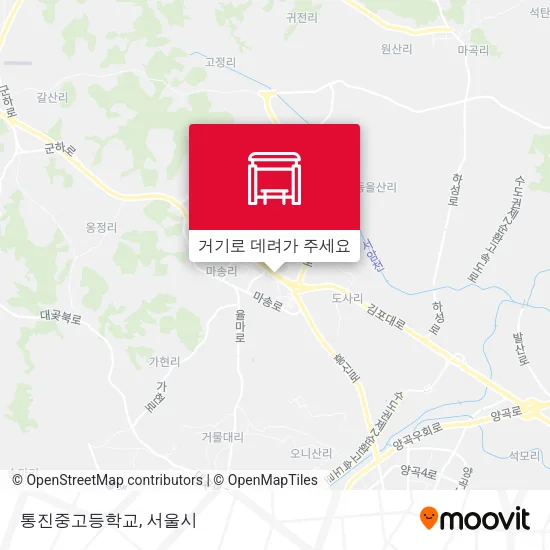 통진중고등학교 지도