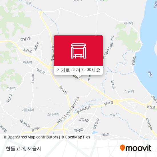 한들고개 지도