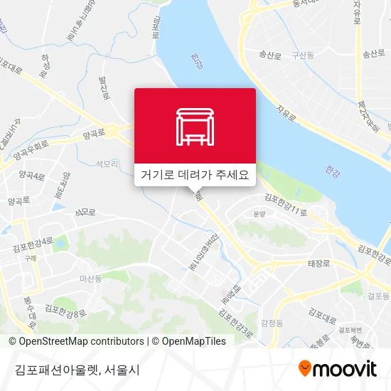 김포패션아울렛 지도