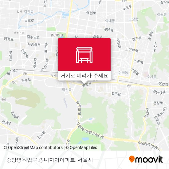 중앙병원입구.송내자이아파트 지도