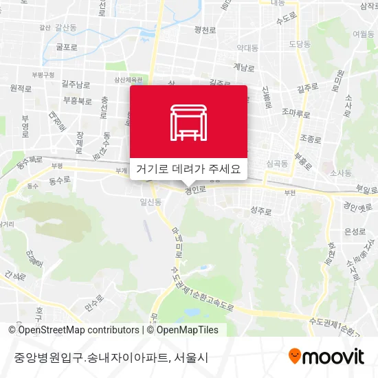중앙병원입구.송내자이아파트 지도