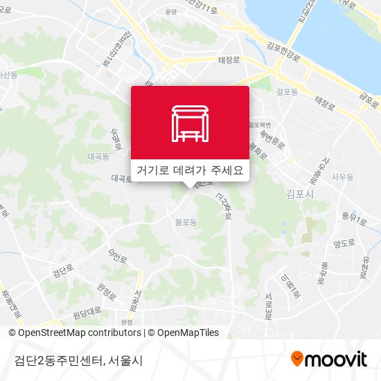검단2동주민센터 지도