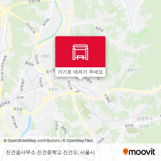 진건읍사무소.진건중학교.진건도 지도