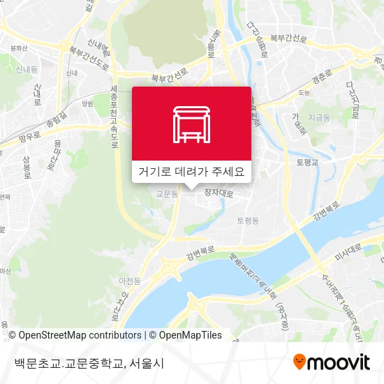 백문초교.교문중학교 지도