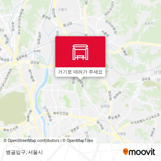 뱀골입구 지도