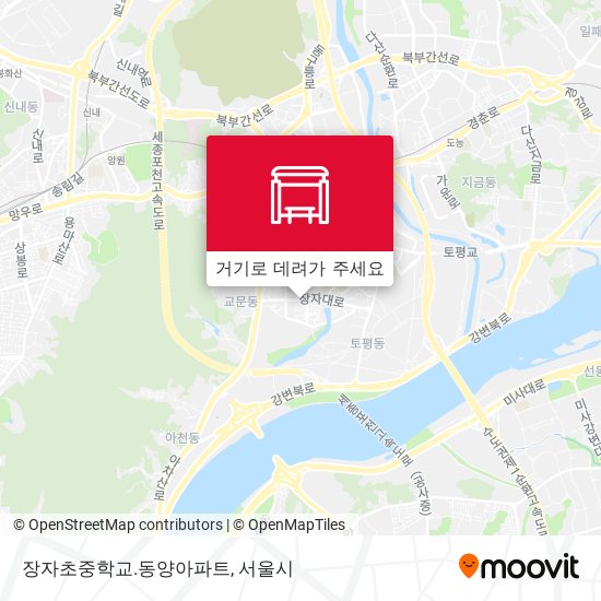 장자초중학교.동양아파트 지도