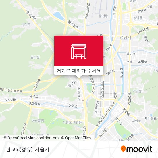 판교Ic(경유) 지도