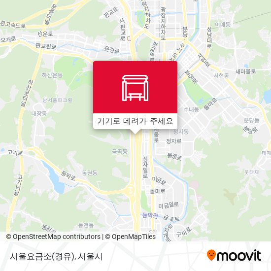 서울요금소(경유) 지도