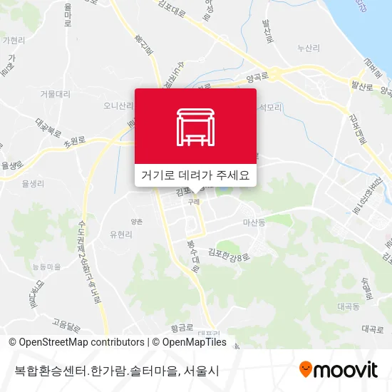 복합환승센터.한가람.솔터마을 지도