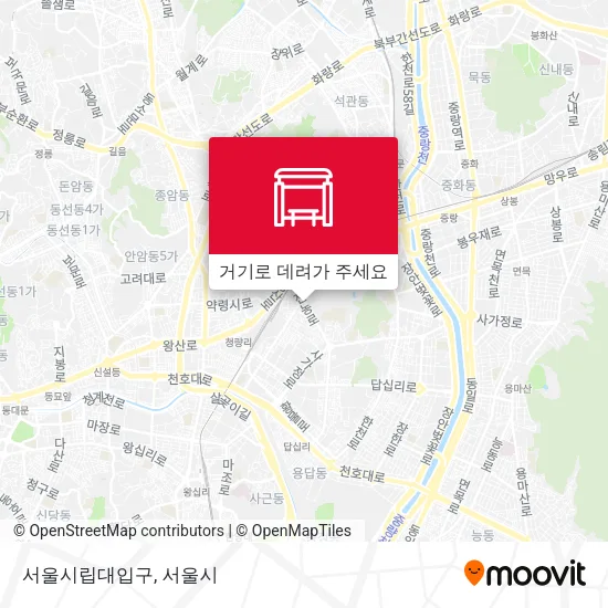 서울시립대입구 지도