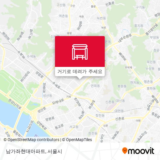 남가좌현대아파트 지도