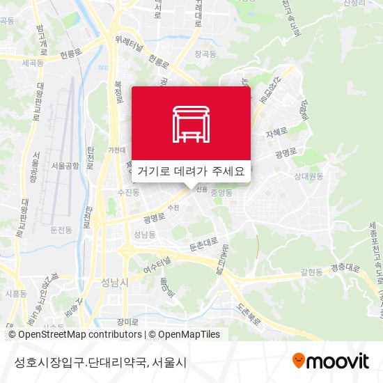 성호시장입구.단대리약국 지도