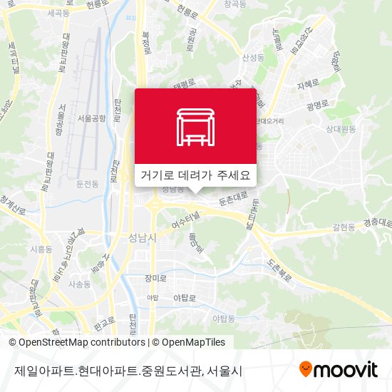 제일아파트.현대아파트.중원도서관 지도
