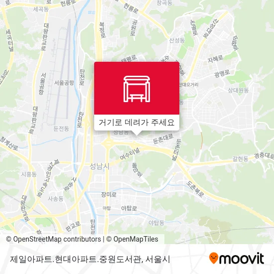 제일아파트.현대아파트.중원도서관 지도