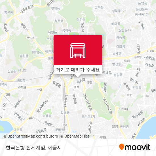 한국은행.신세계앞 지도