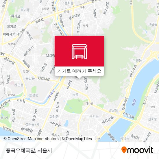 중곡우체국앞 지도