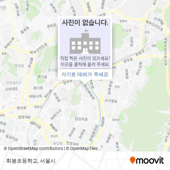 휘봉초등학교 지도